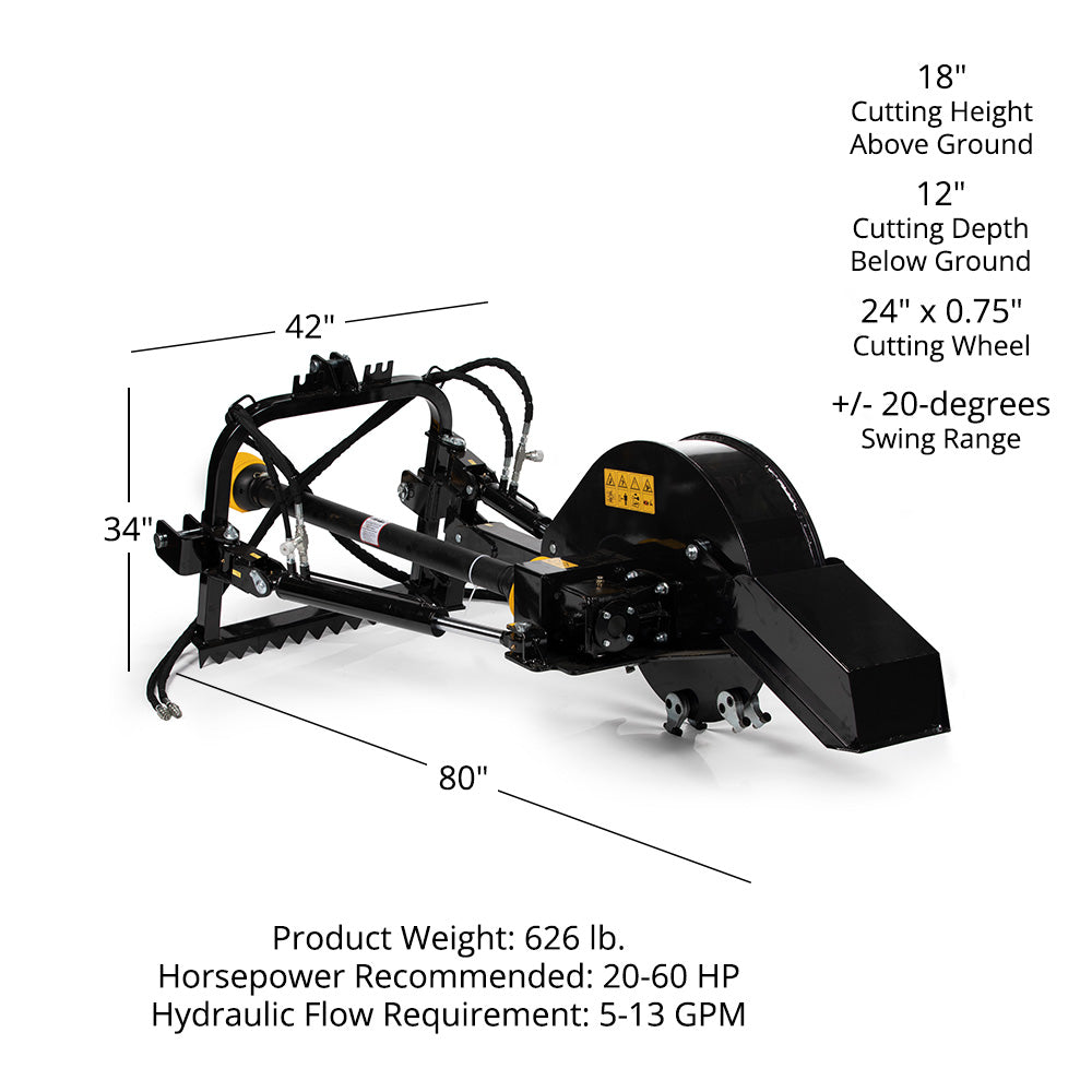 Pro Series 3 Point PTO Stump Grinder detail 12